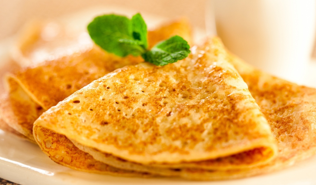 Блины с мятой на Масленицу