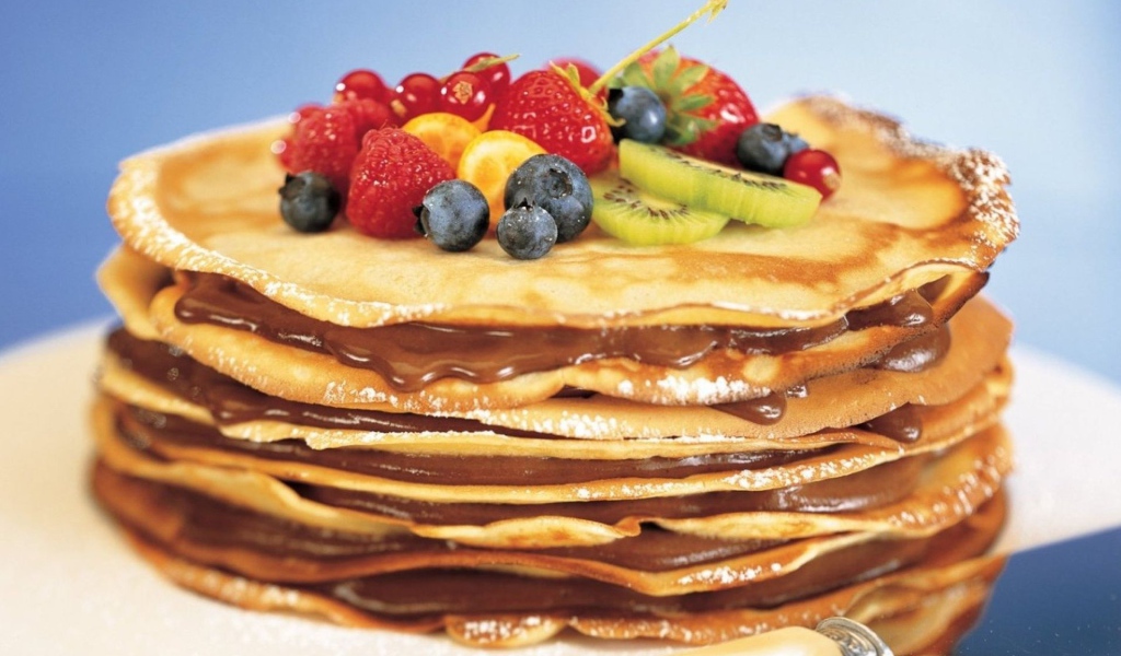 Блины с фруктами