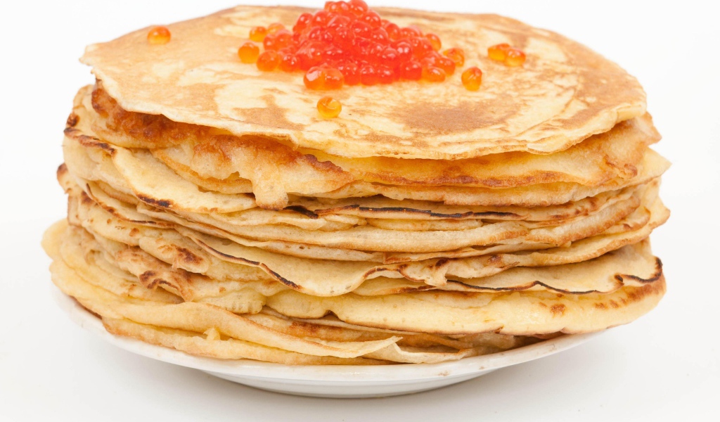 Стопка блинов на Масленицу