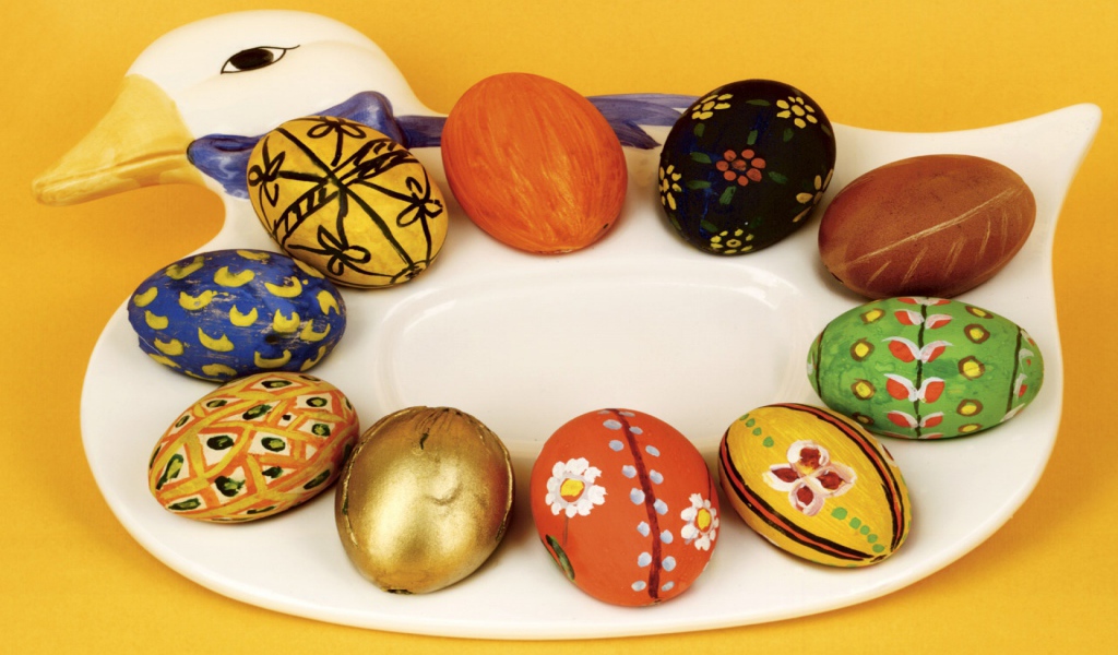 Яйца на утке на Пасху