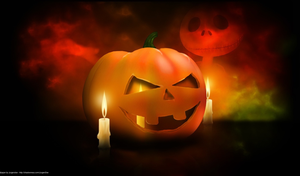Тыква и свеча
