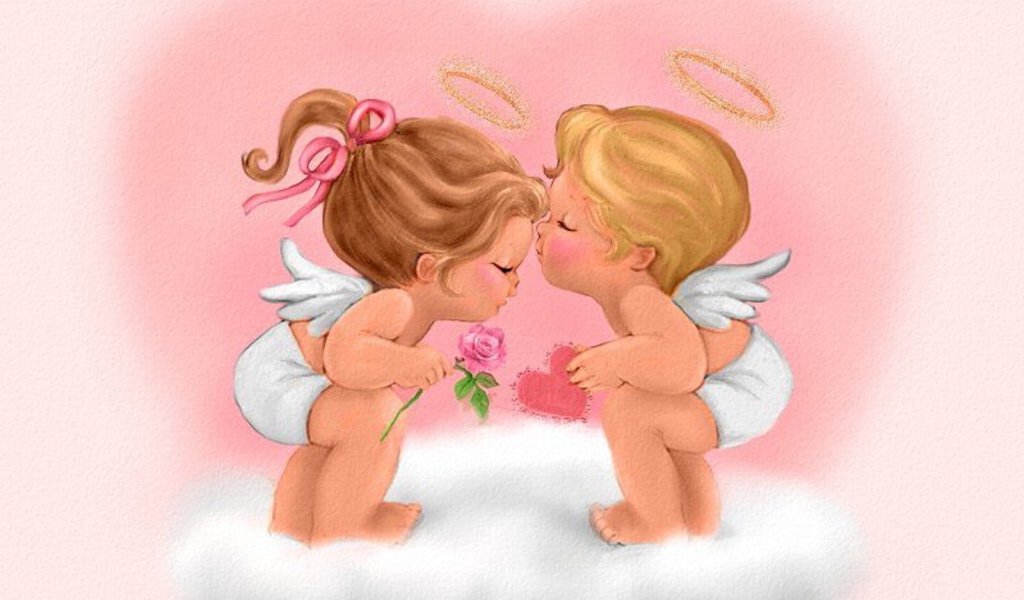 Ангелочки на День Святого Валентина 14 февраля