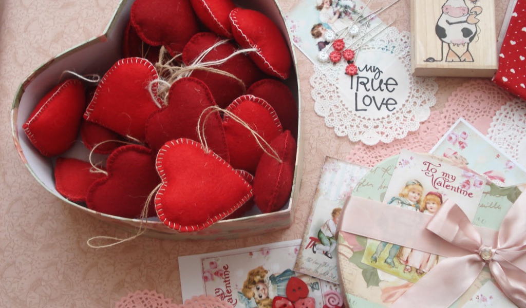 Коробка сердец на День Влюбленных 14 февраля