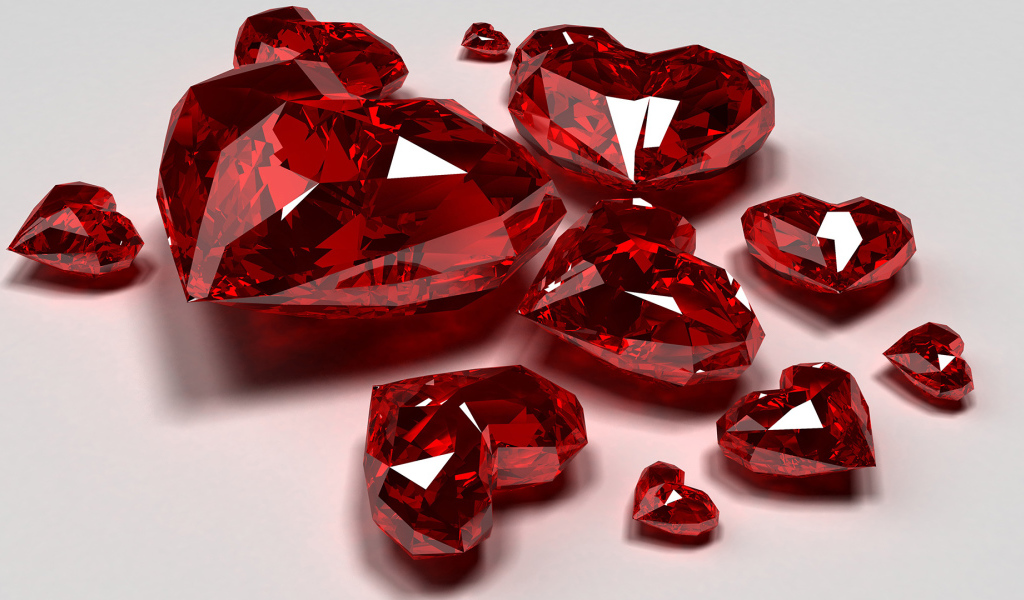 Сердца кристаллы на День Святого Валентина