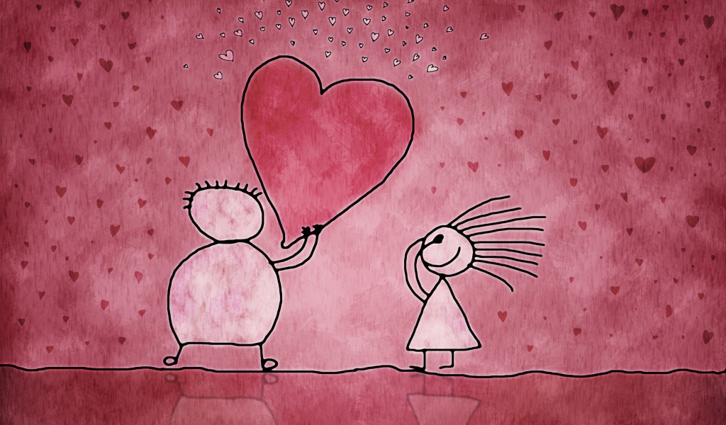 Сердце в подарок на День Святого Валентина 14 февраля