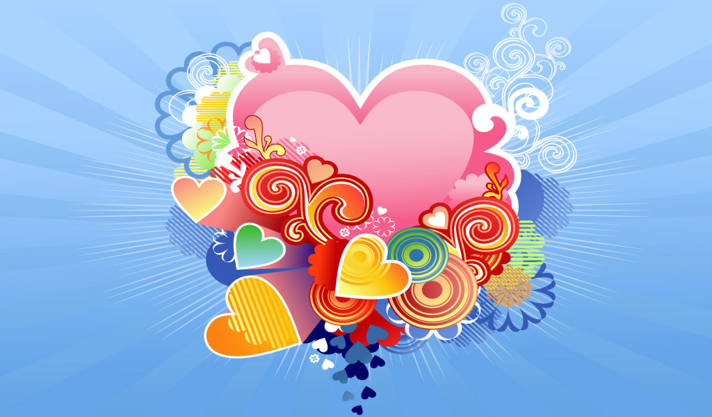 Музыкальное сердце на День Святого Валентина 14 февраля