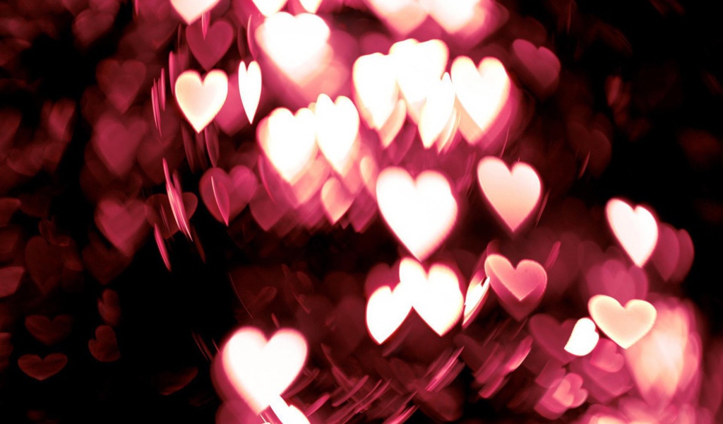 Блестящие сердца на День Святого Валентина 14 февраля