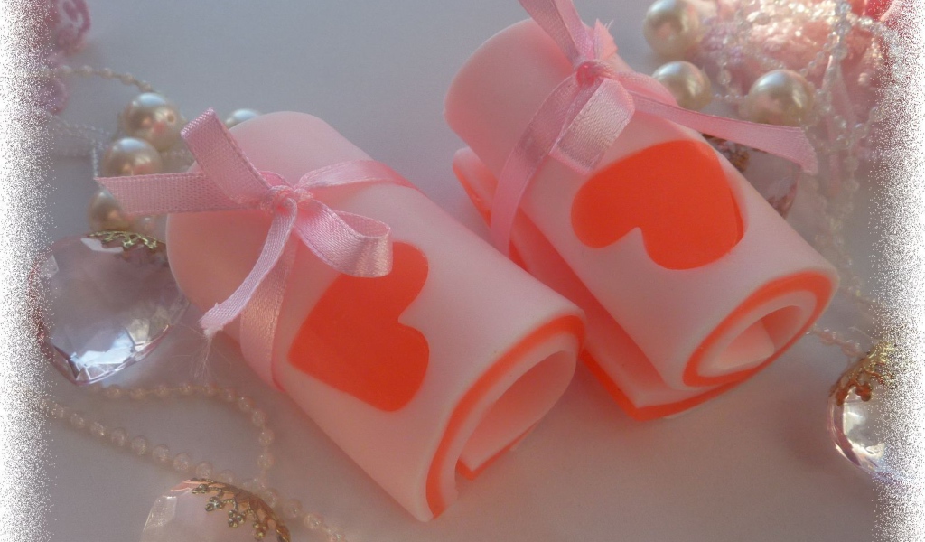 Мыло с сердцем на День Святого Валентина 14 февраля