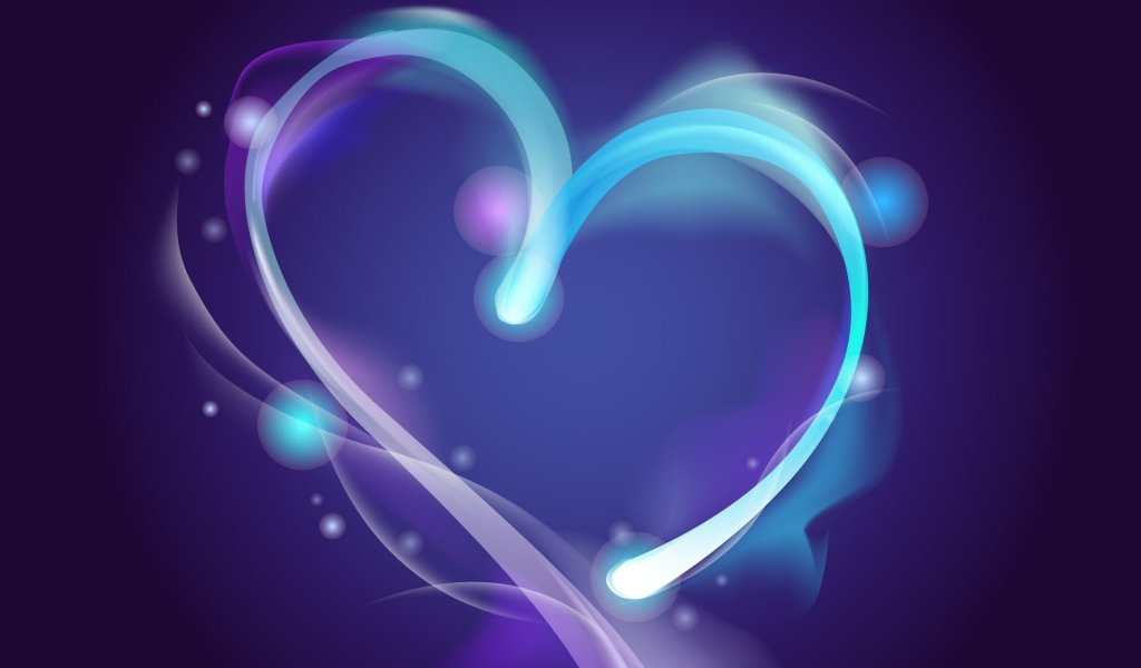 Сердечко на синем фоне