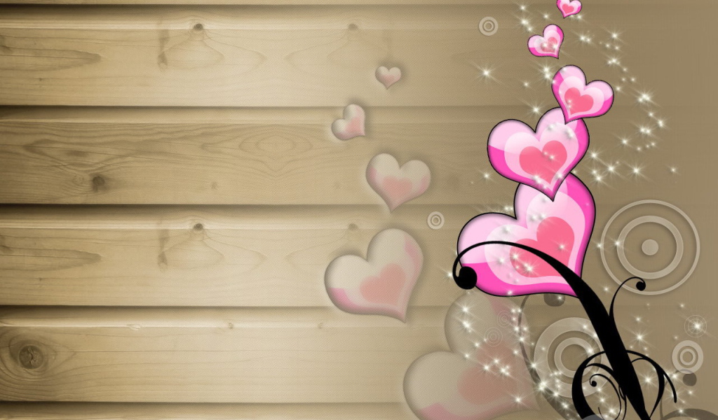 Розовые сердечки