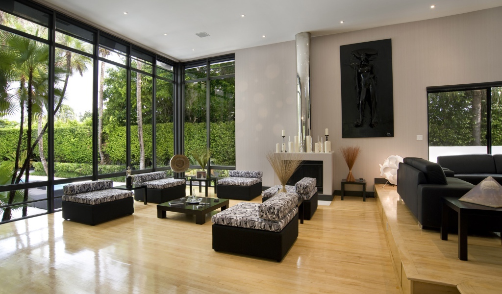 Зал в загородном доме