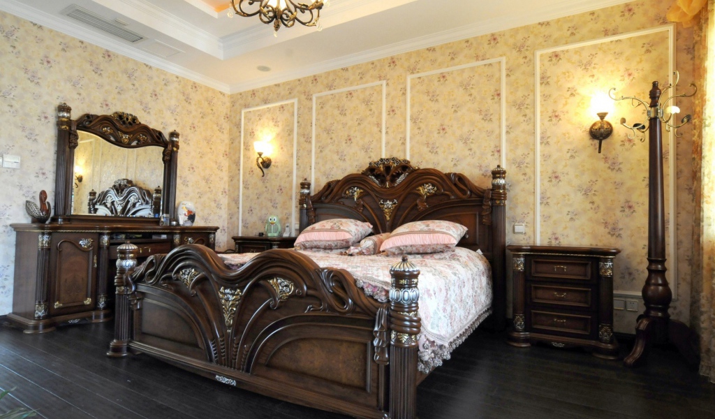 Спальня в стиле ретро