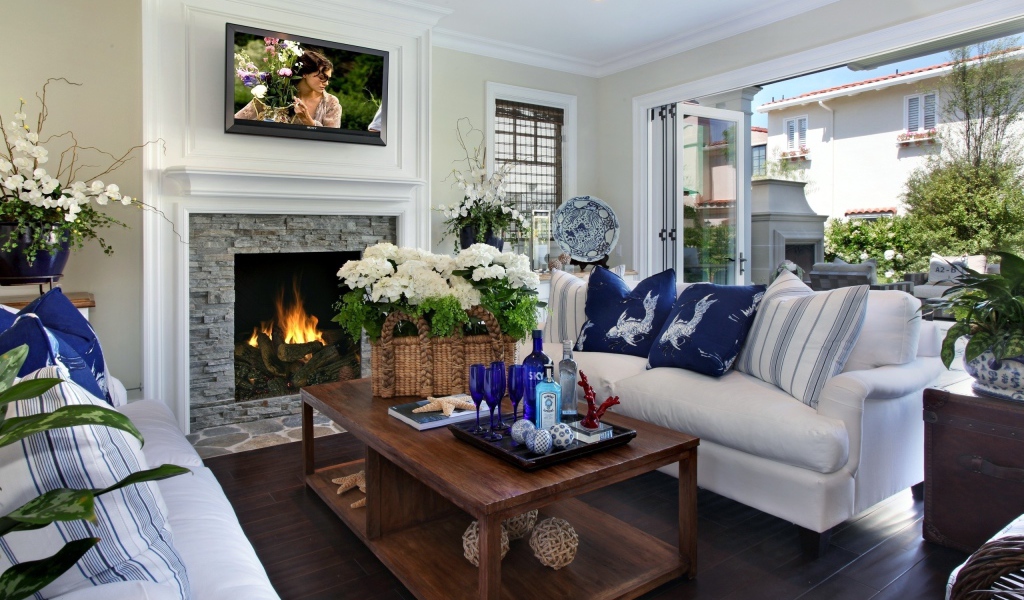 Комната с камином