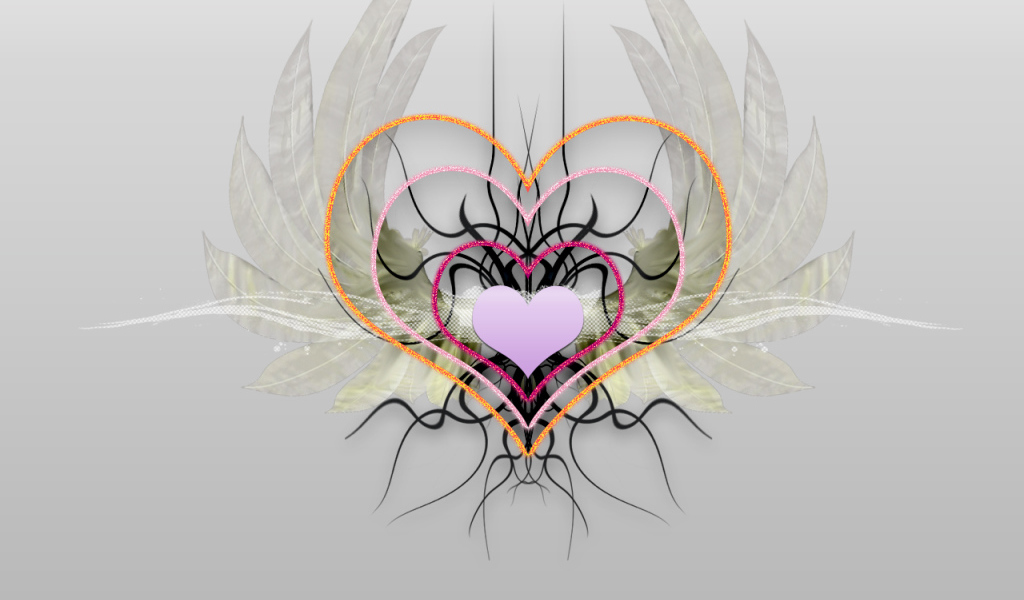 Сердечки с крыльями