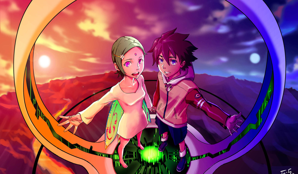 Девочка и мальчик в кольце