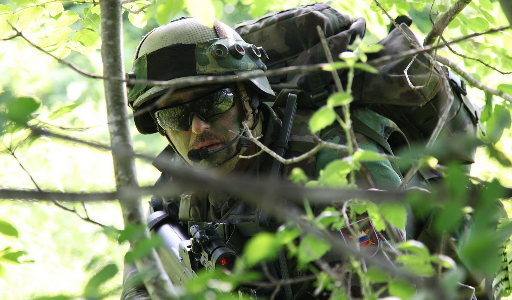 Солдаты в лесу