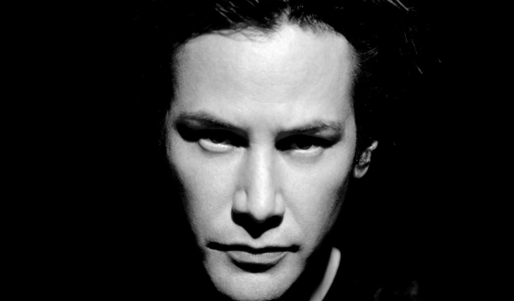 Киану Ривз в черно-белом