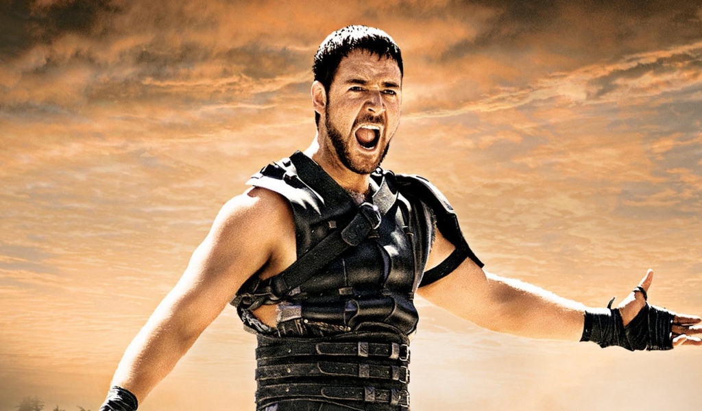 Киноактер Рассел Кроу в фильме Гладиатор