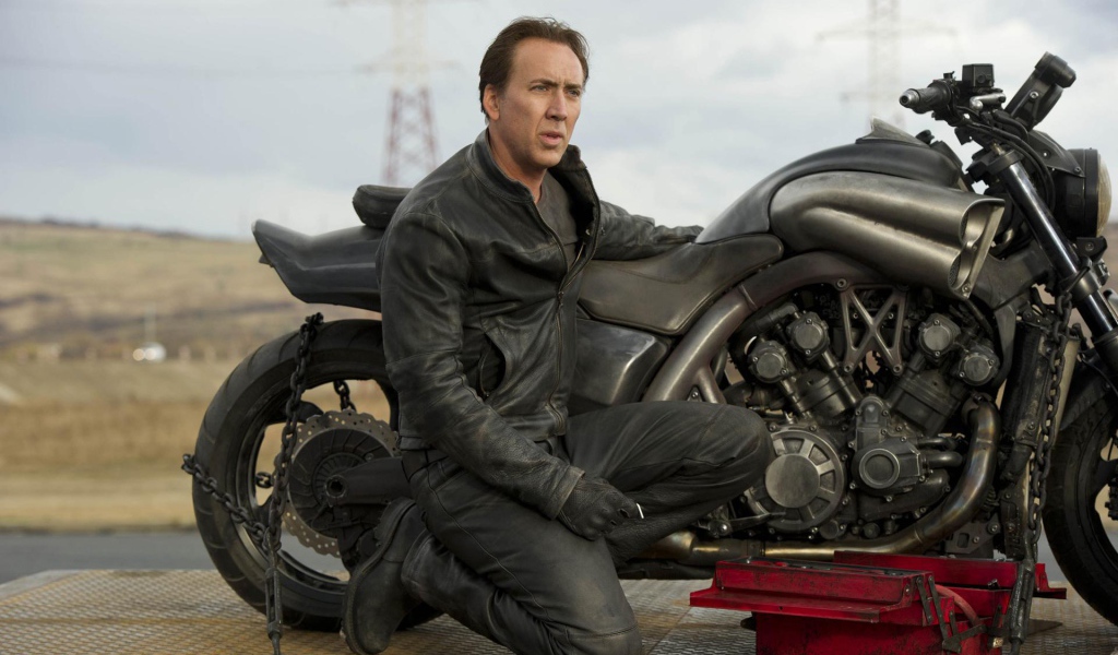 Николас Кейдж и его мотоцикл