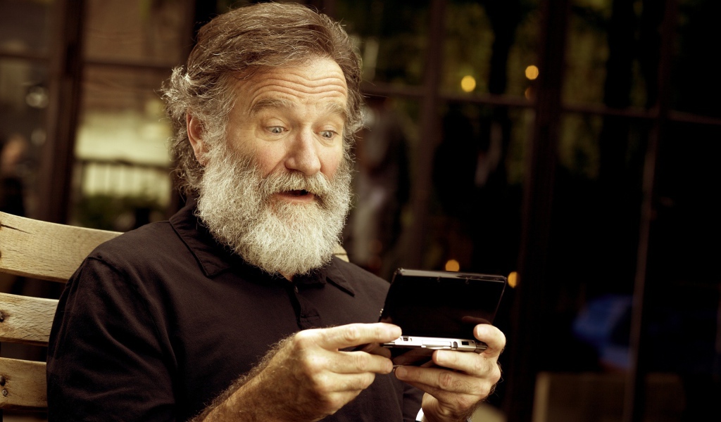 Робин Уильямс с большой бородой