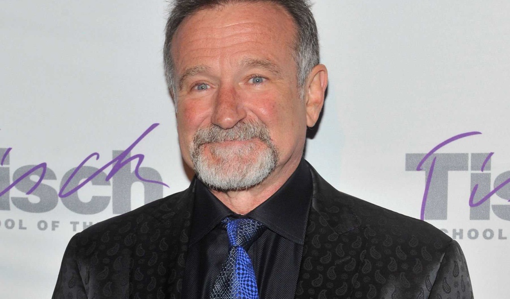 Робин Уильямс с седой бородой