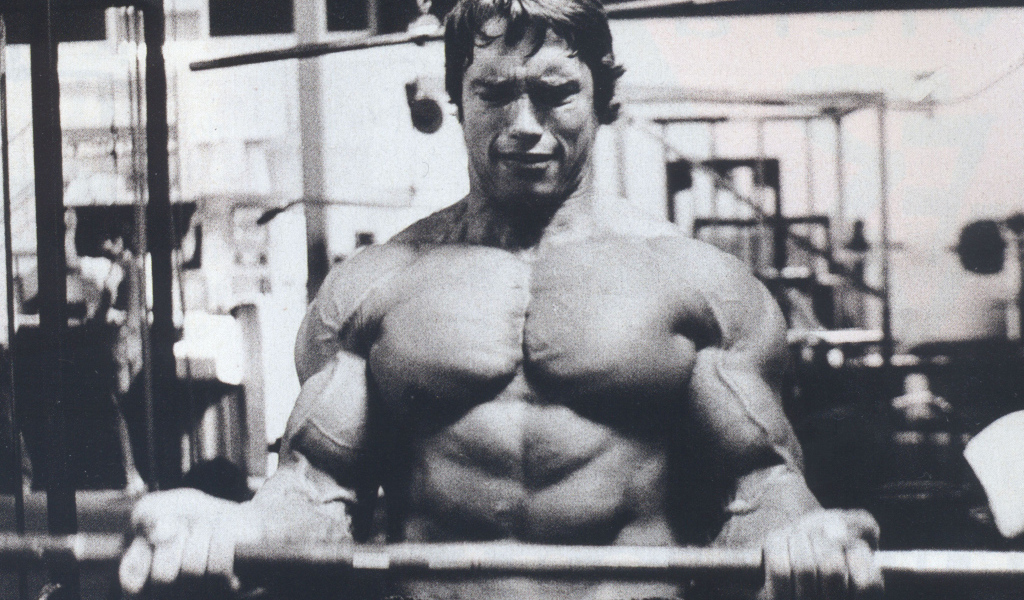 Шварценеггер на тренировке