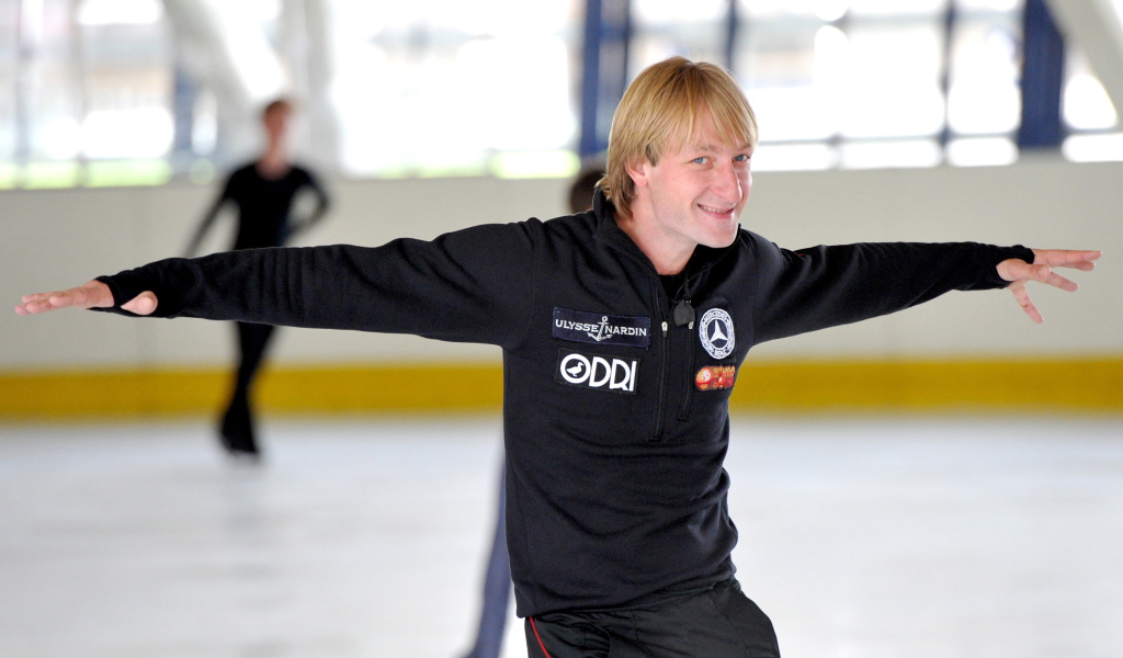 Тренировка фигуриста Евгения Плющенко