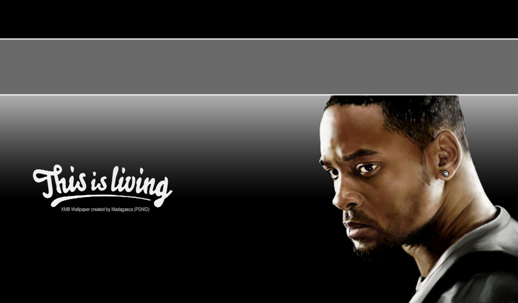 Уилл Смит на темном фоне