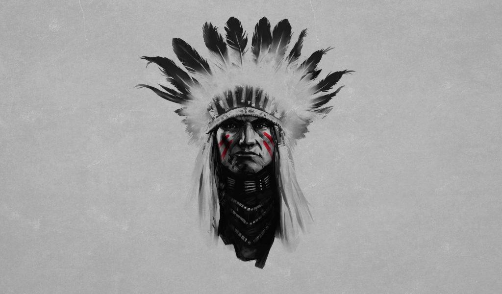 Портрет вождя индейцев