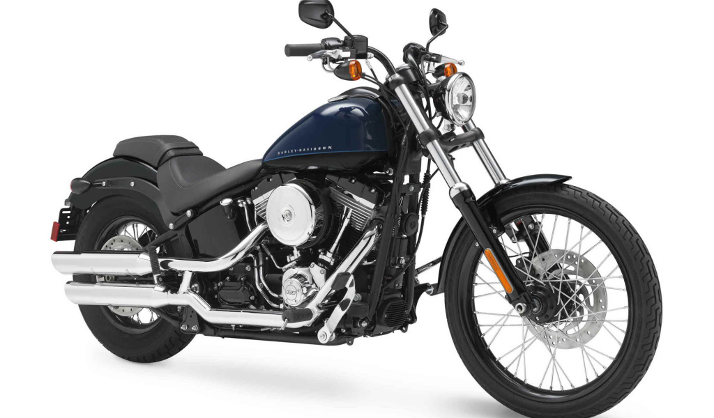 Красивый мотоцикл Harley-Davidson Softail Blackline