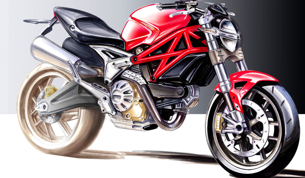 Красивый мотоцикл в москве Ducati Monster 1200