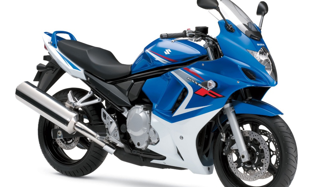 Синий мотоцикл Suzuki GSX 650F