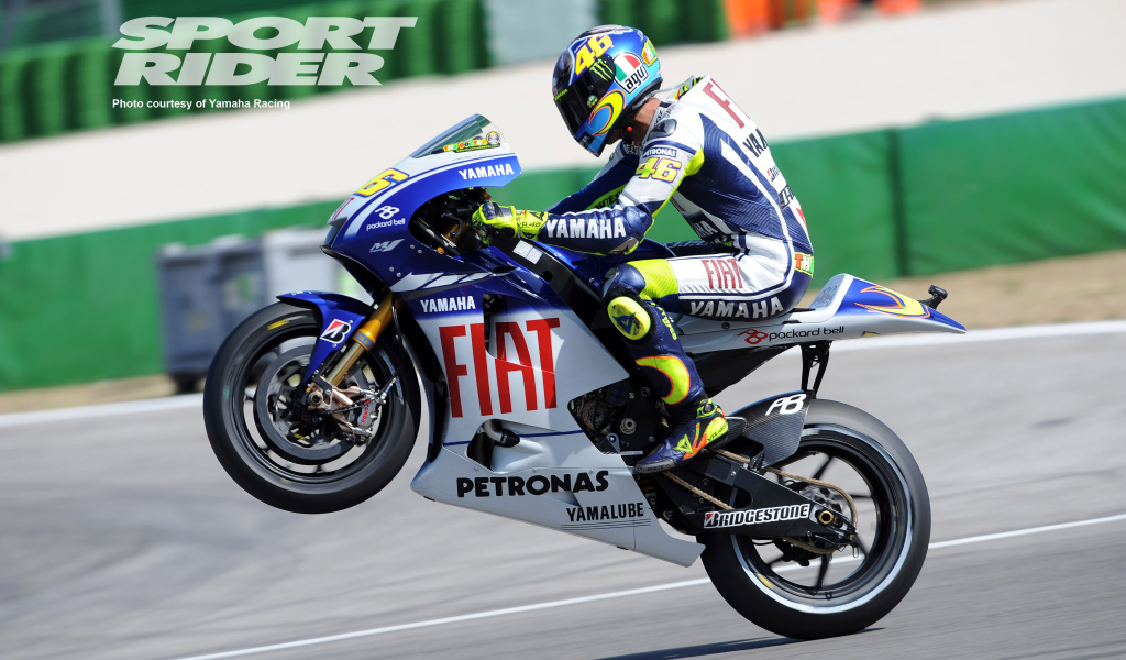 Валентино Росси на мотоцикле