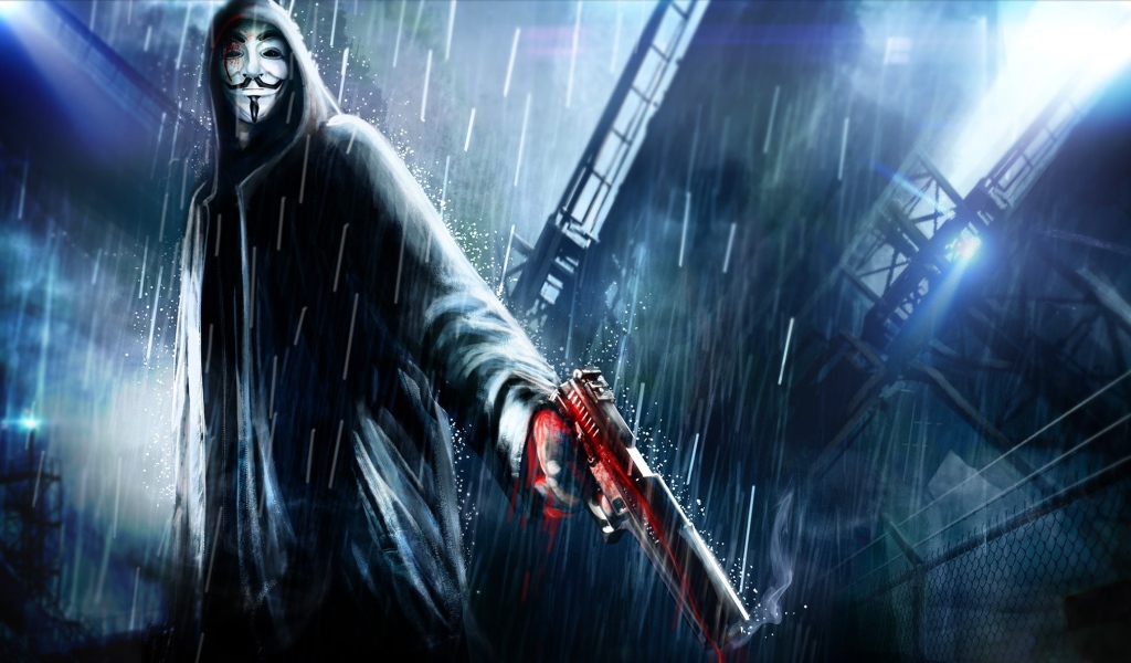 Анонимус с пистолетом