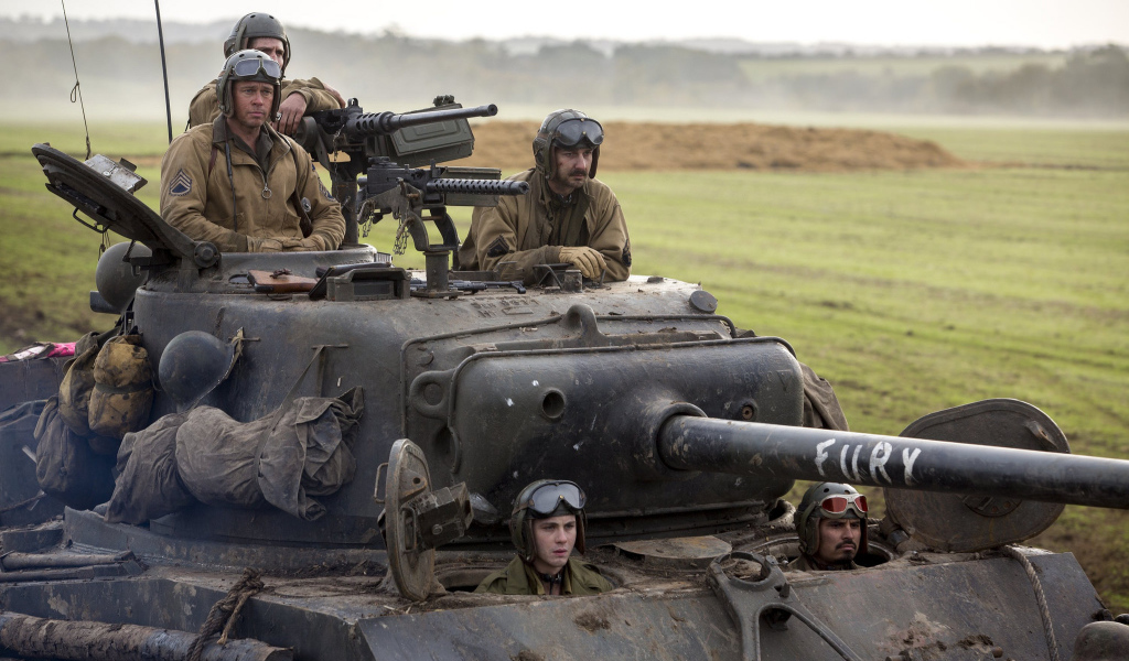 Брэд Питт в фильме Ярость