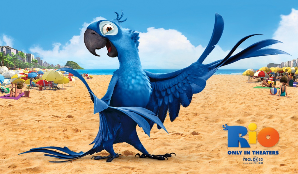 Рио 2 голубой попугай