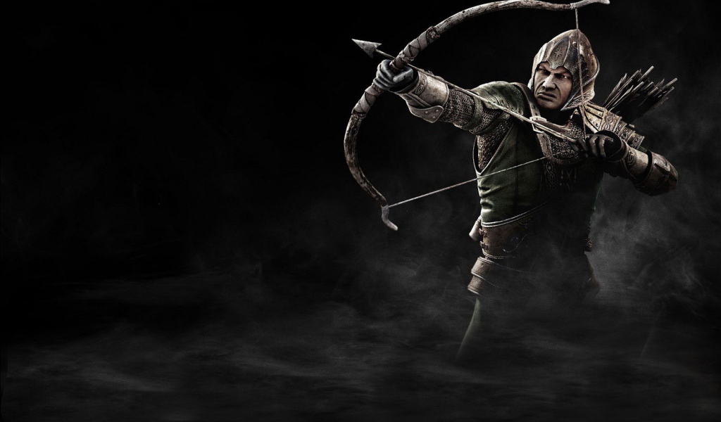 Воин стреляет из лука