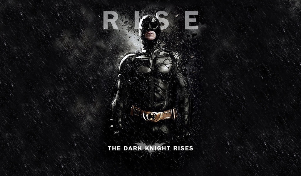 Черный Бэтмен под дождем