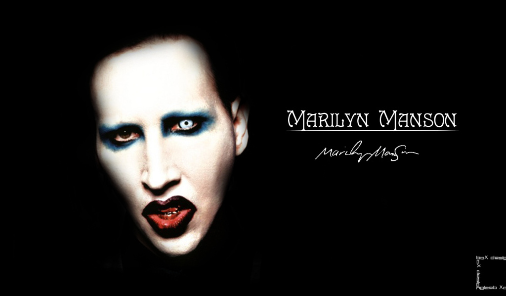 Автограф певца Marilyn Manson