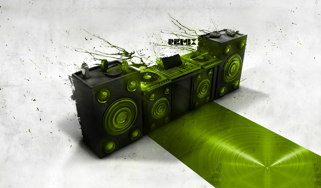 Зеленый диджей пульт