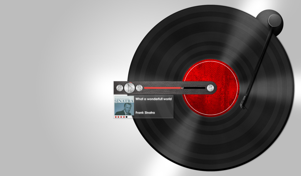Проигрыватель в стиле пластинки