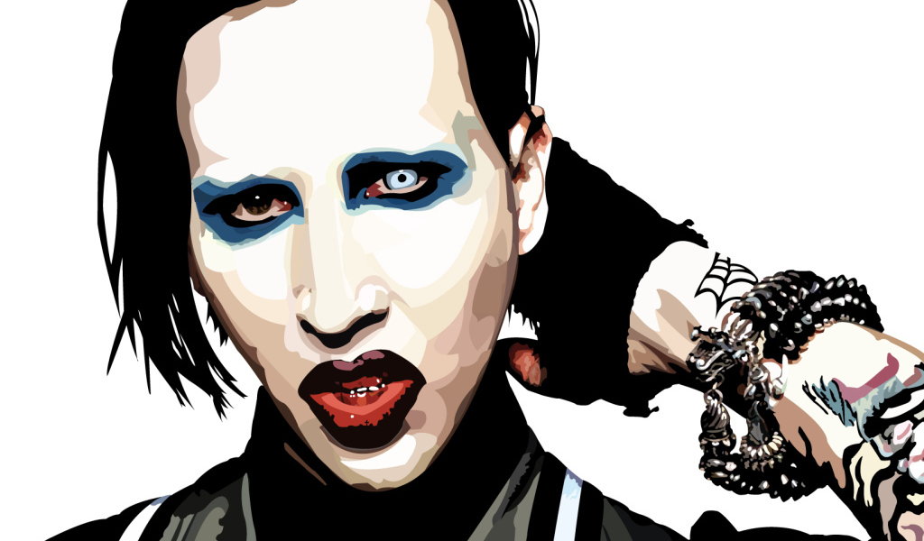 Поп-арт с певцом Marilyn Manson