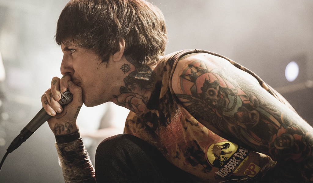 Tattooed rock singer