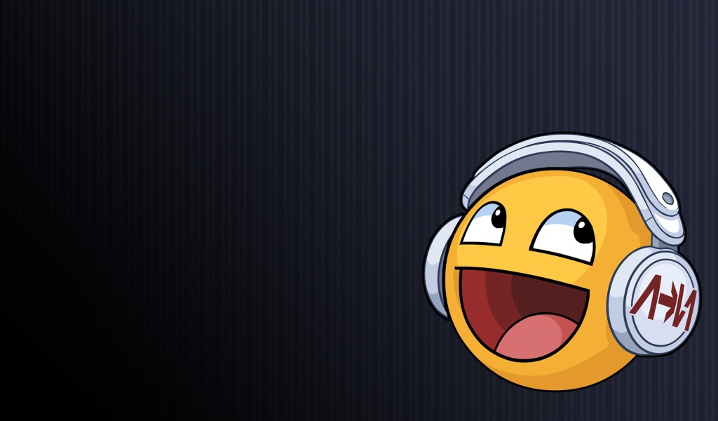 Смайлик в наушниках