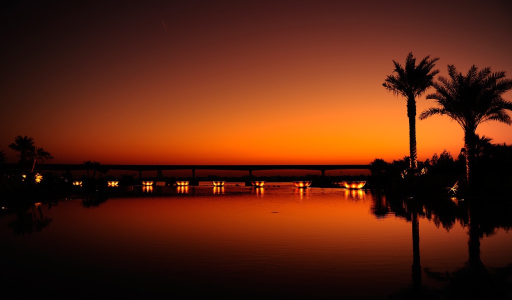 Дубай ночью