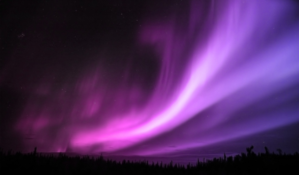 Фиолетовое северное сияние