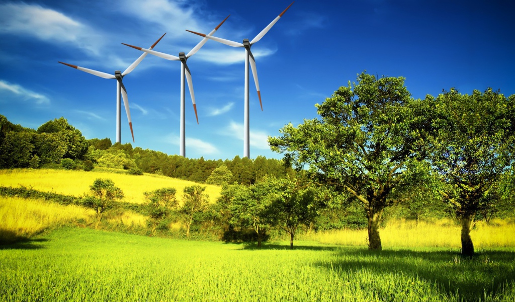 Ветряки на природе
