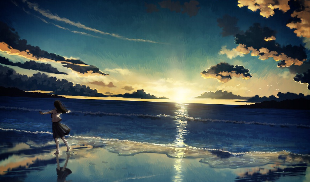 Девочка на пляже