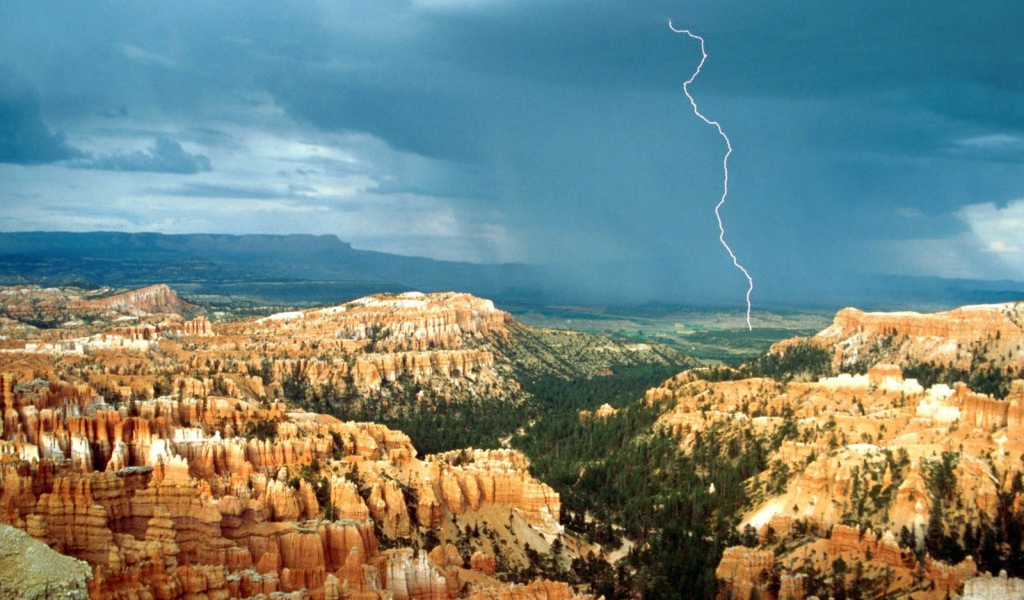 Молния ударила в землю