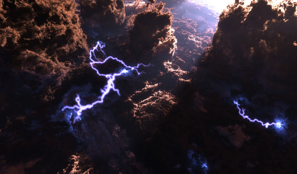 Вид на грозу сверху